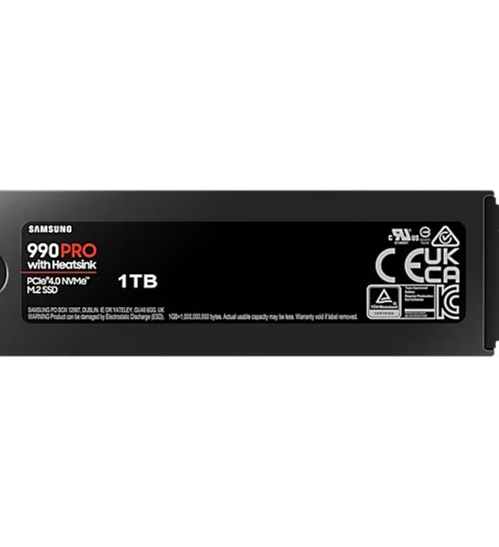 SAMSD-1000_35 Samsung 990 PRO HeatSink SSD 1TB M.2 80mm PCI-e 4.0 x4 NVMe